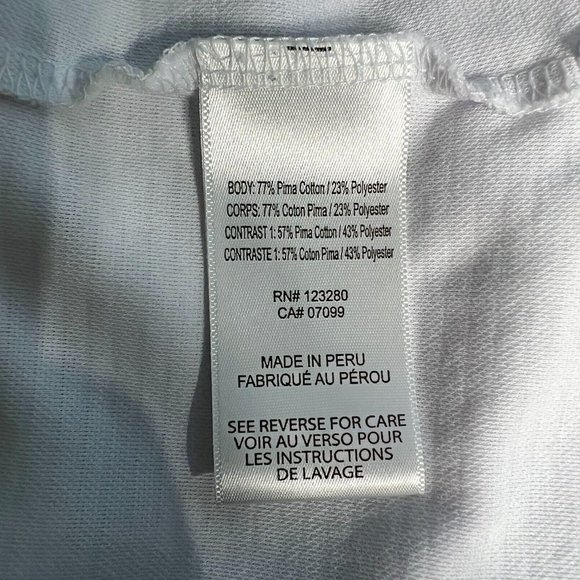 Travis Mathew Polo Shirt Mens Large White Short Sleeve Golf Logo Solid Pocket - Picture 11 of 12